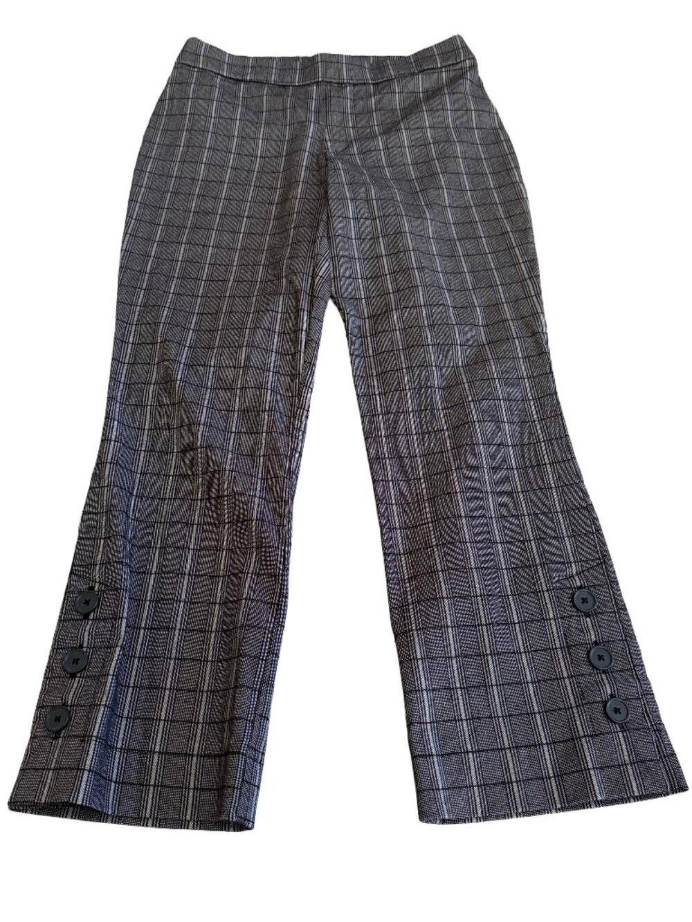 Simply Vera Wang Women's Small Plaid Gray Pants
